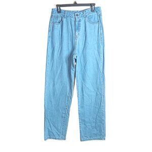 SHEIN Wide Leg Jeans Womens XL Light Wash High Rise 100% Cotton Denim